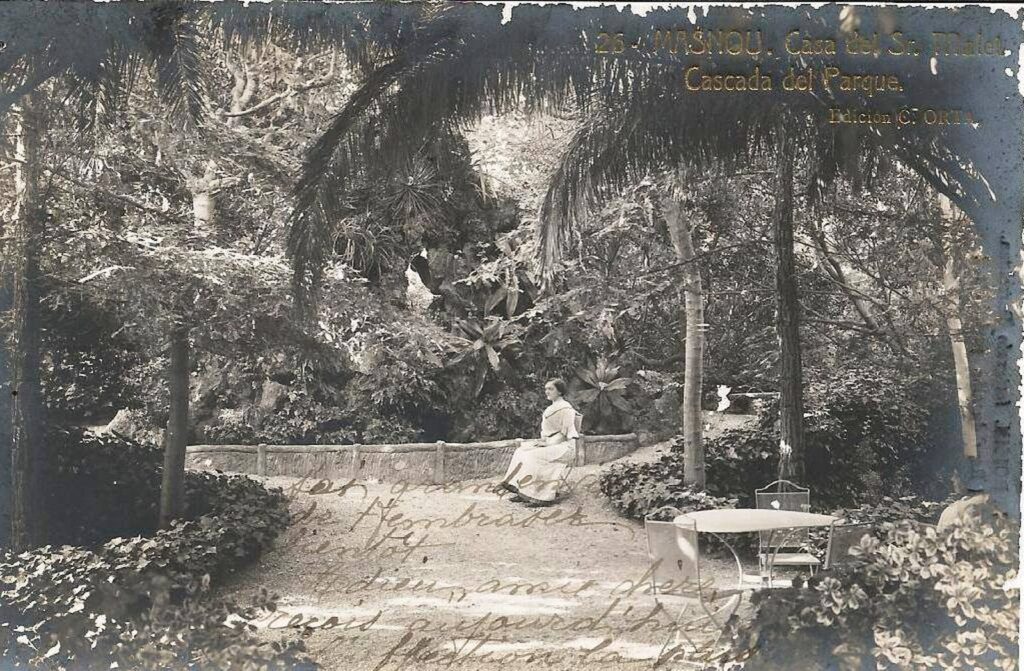 Casa del Sr. Malet. Cascada del parc, 1910-1915. C. d’Orta. Blog Fonts per a la història del Masnou.