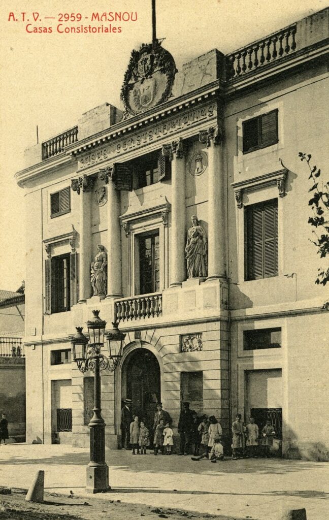 Casas Consistoriales, 1905-1911. Àngel Toldrà Viazo (A.T.V.). Arxiu Municipal del Masnou, fons Jordi Alonso van Run, 14620
