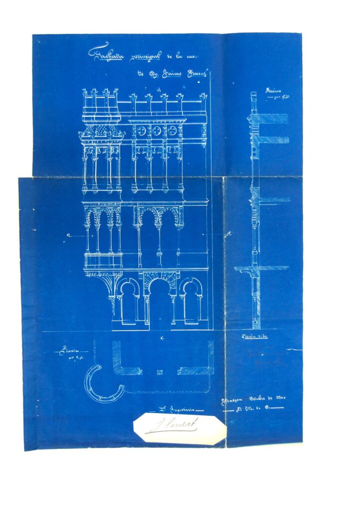 Plànols de construcció de la casa, 1900. Pere Andreu i Cisa. Arxiu Municipal del Masnou.