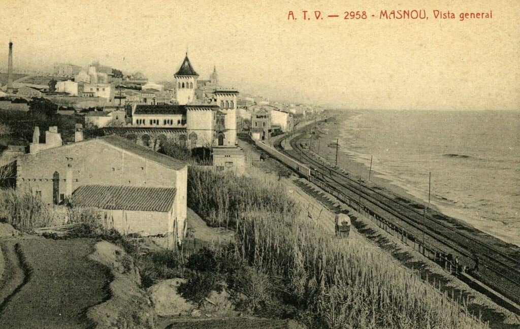 Vista general del Masnou des de Can Teixidor, 1910-1920. Àngel Toldrà Viazo. Arxiu Municipal del Masnou, fons Jordi Alonso van Run, 14604.