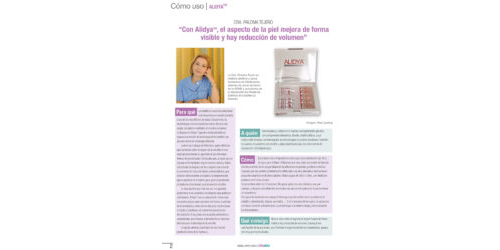 Con Alidya TM, el aspecto de la piel mejora de forma visible y hay reducción de volumen